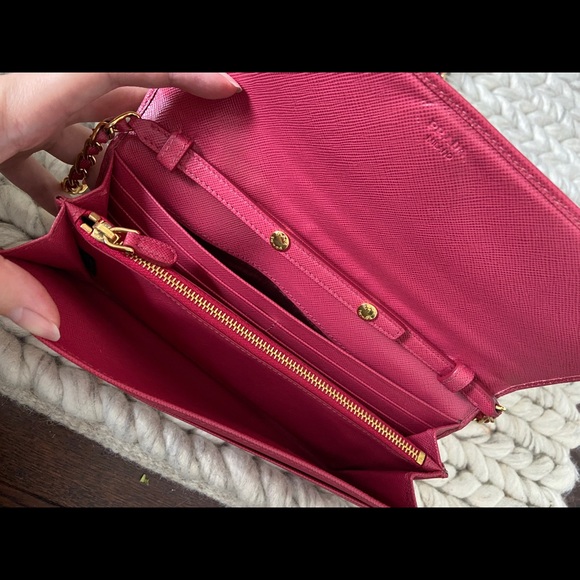 SOLD Prada Saffiano Wallet on Chain - Picture 6 of 10